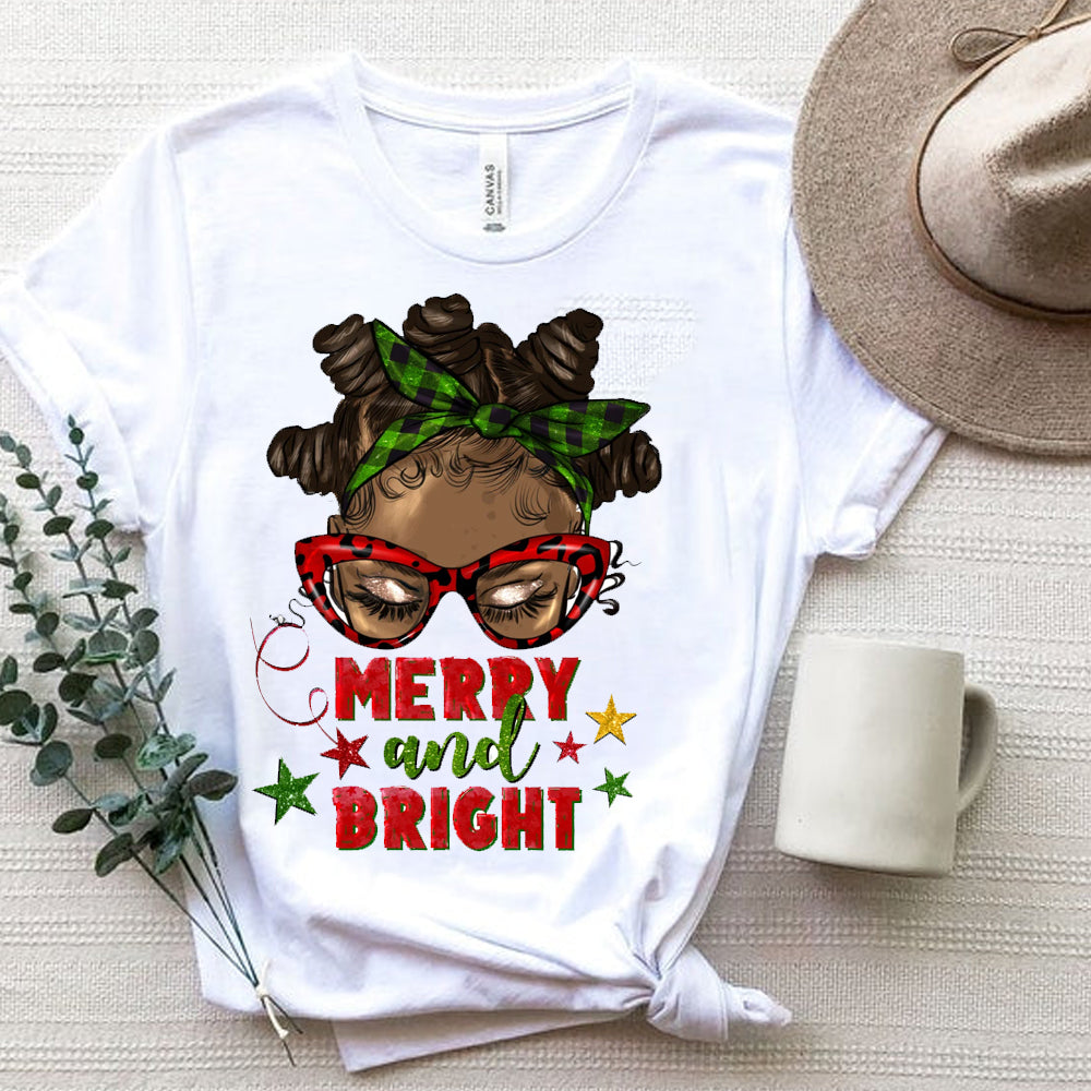 Merry and Bright Bantu DTF Transfer