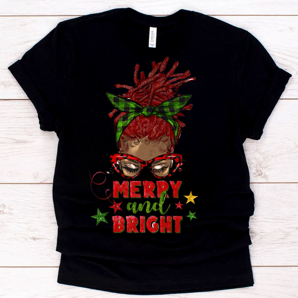 Merry and Bright Red Locs DTF Transfer
