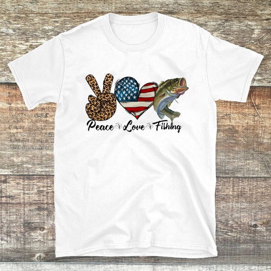 Peace Love Fishing DTF Transfer