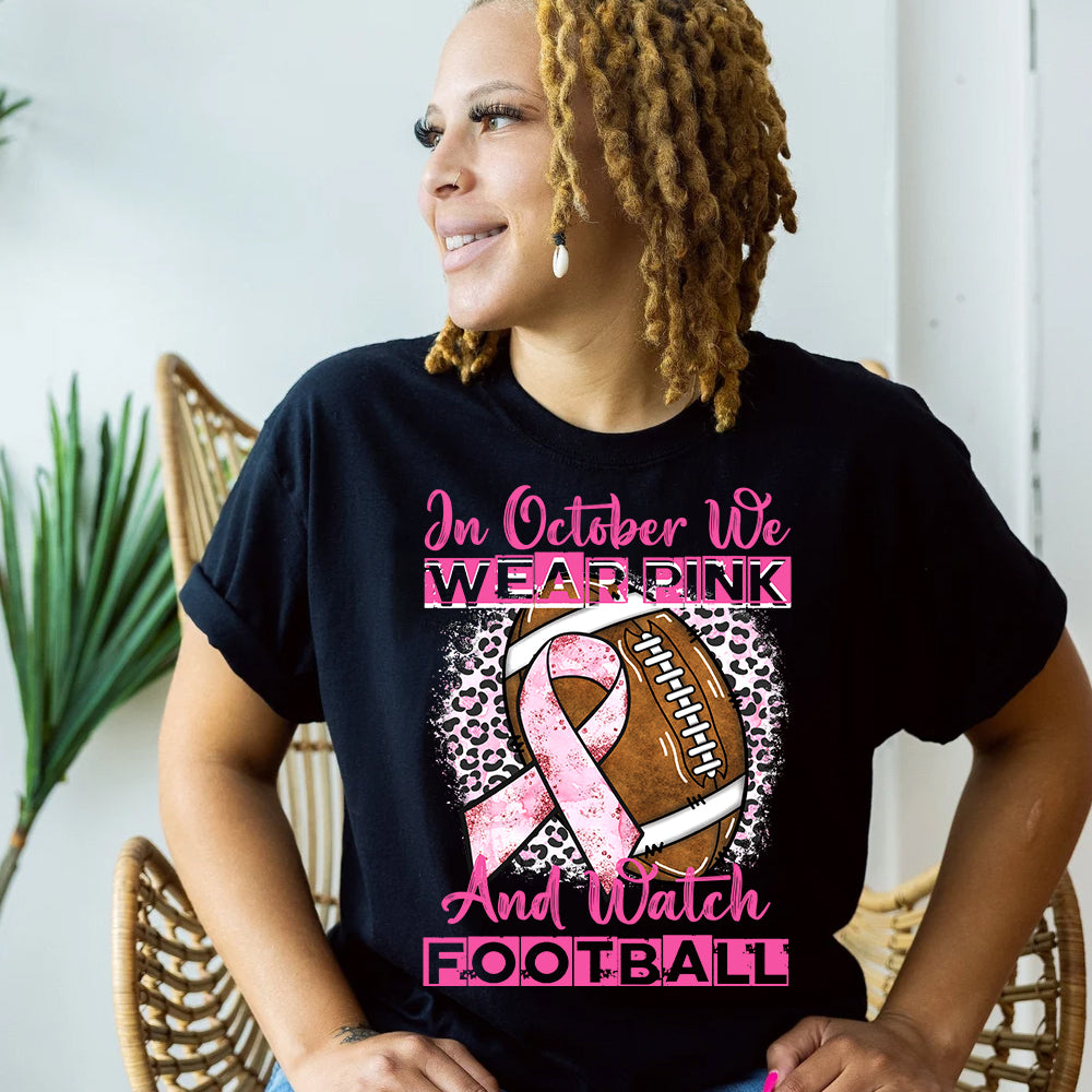 Breast Cancer Wear Pink Football DTF Transfer