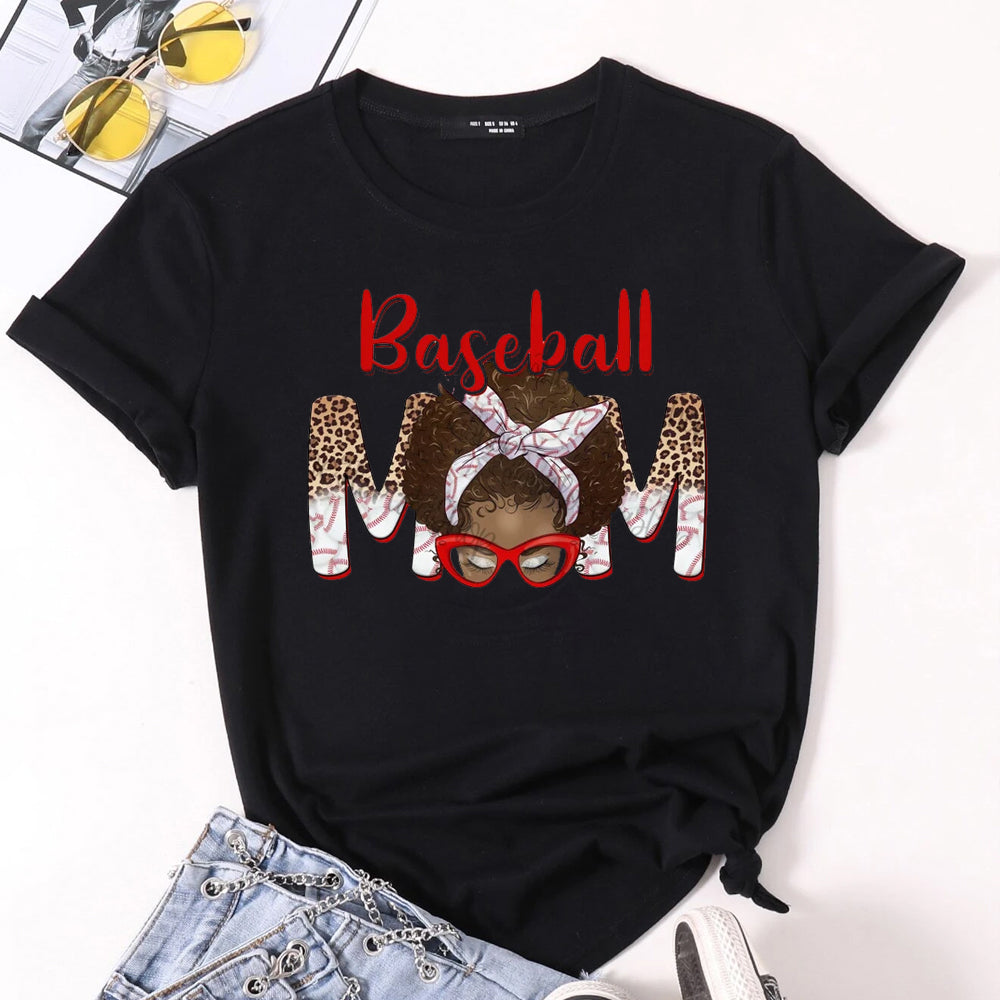 Baseball Mom Afro DTF Transfer