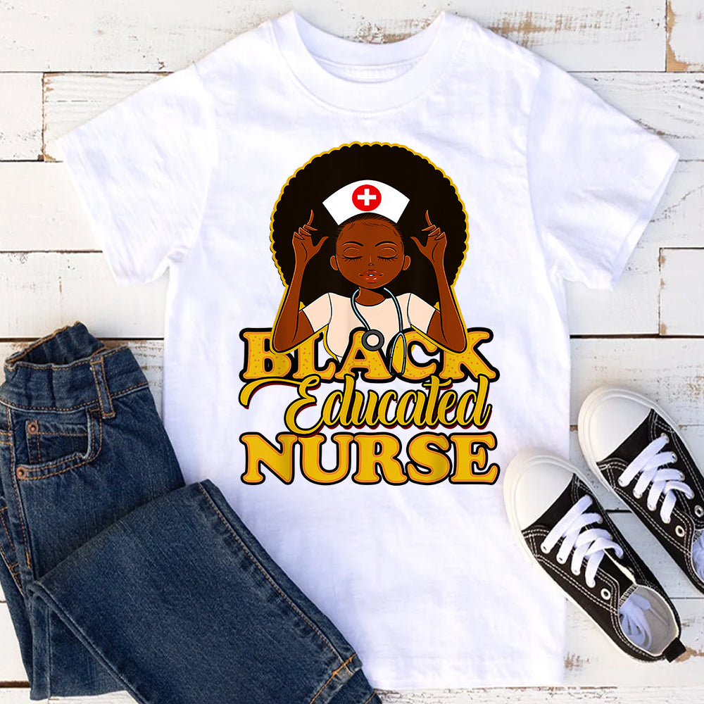 Black Educated Nurse DTF Transfer – dtftransfers247