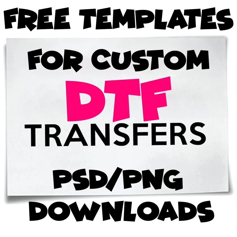 DTF Transfer Size Templates - FREE Download
