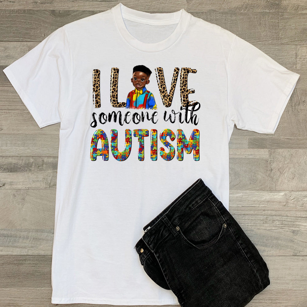 Love Someone with Autism Boy DTF Transfer