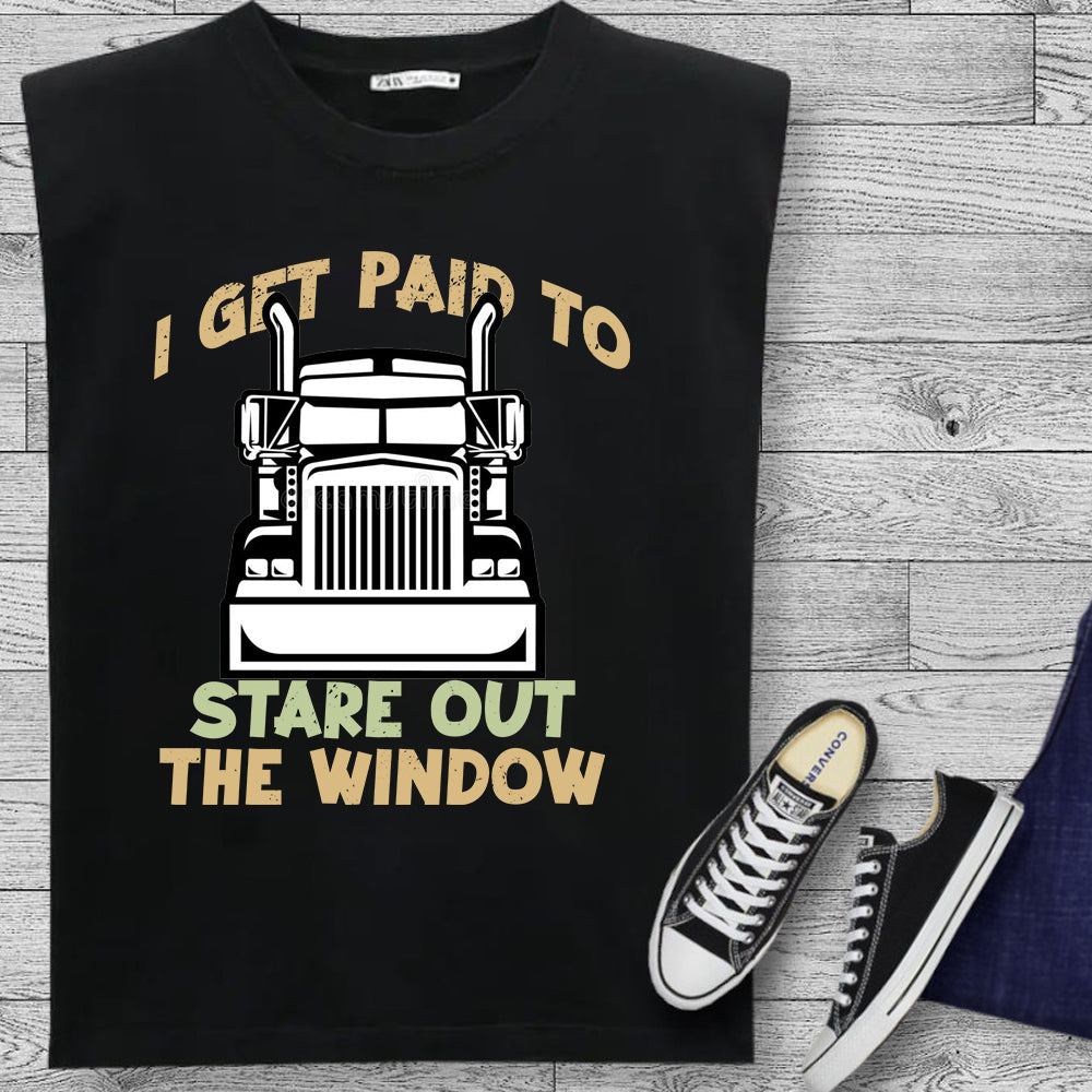 Stare Out the Window Trucker DTF Transfer